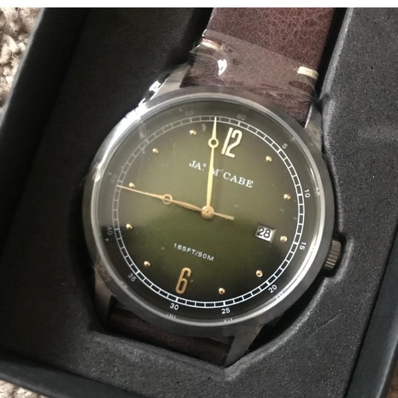 James McCabe Men’s Watch Brown Genuine Leather New - Picture 5 of 6